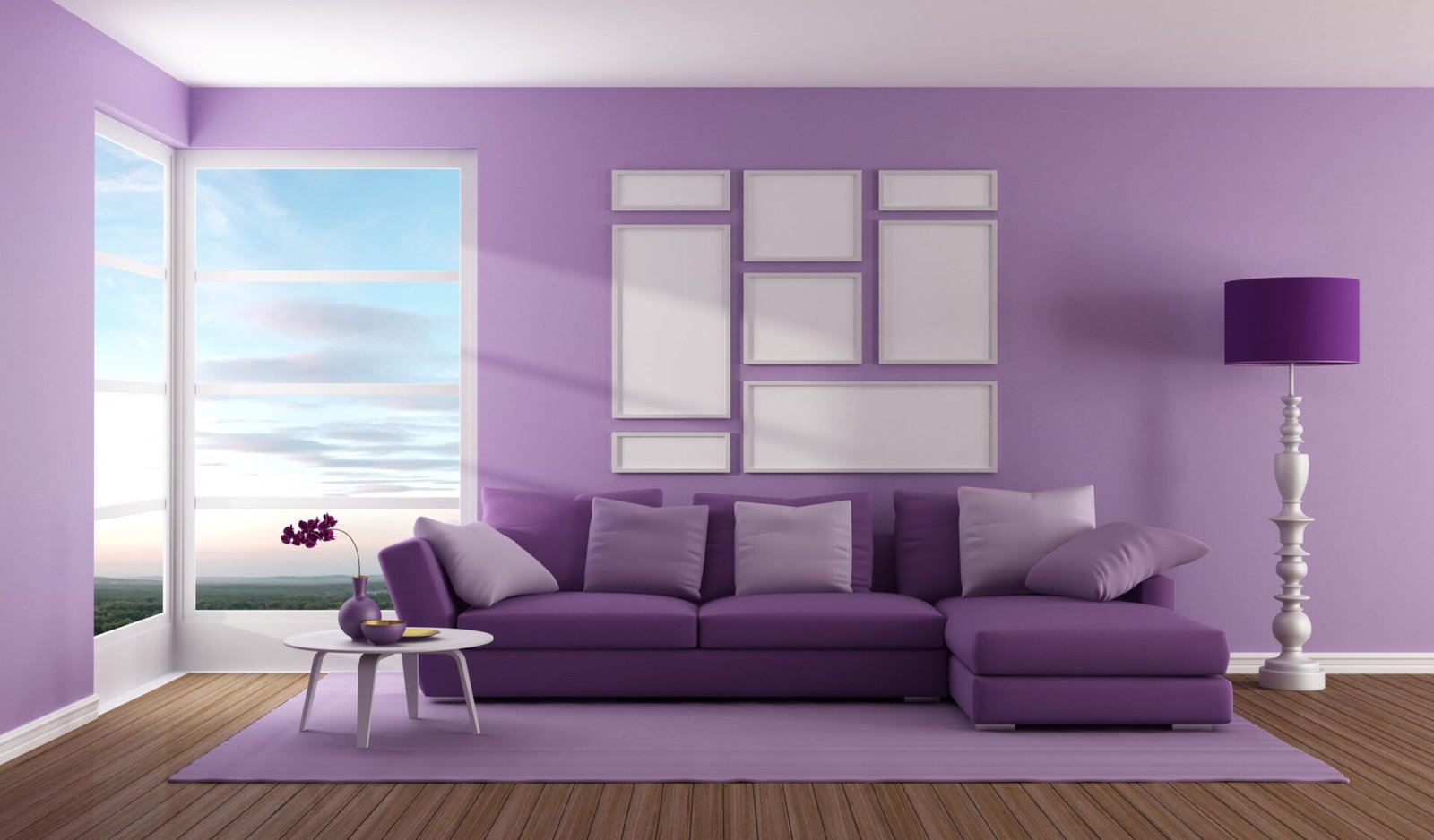 purple-sofa-and-purple-wall-with-windows
